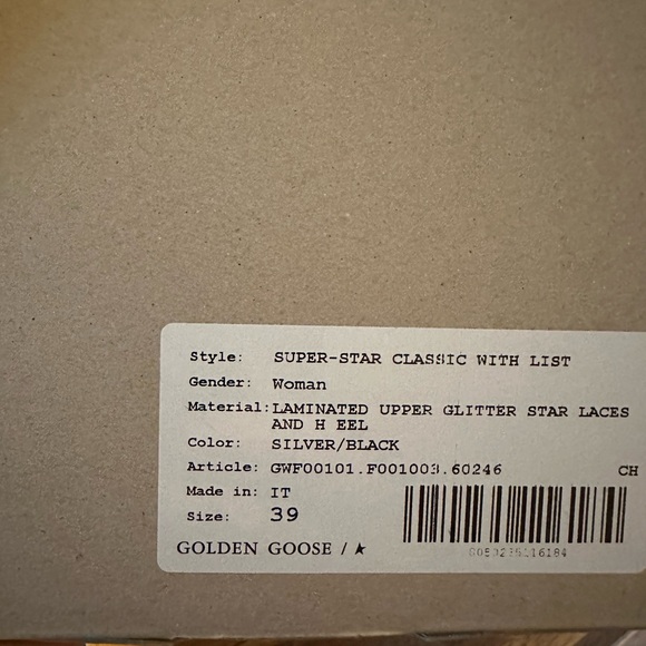 Golden Goose Silver and Black Sneakers - Picture 2 of 6